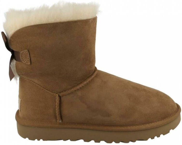 Ugg Dameslaarzen van omgekeerd schapenleer en suède voor herfst winter Beige Dames