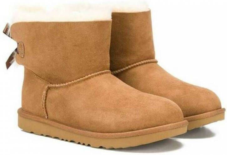 Ugg Dameslaarzen van omgekeerd schapenleer en suède voor herfst winter Beige Dames