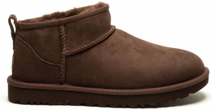 UGG Vachtlaarzen Dames W Classic Ultra Mini Maat: 39 Materiaal: Suède Kleur: Bruin