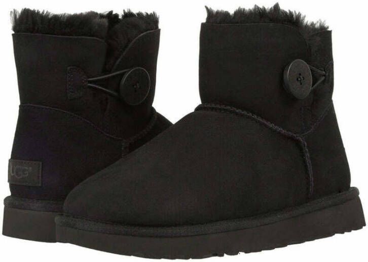 Ugg Dameslaarzen van omgekeerd schapenleer en suède voor herfst winter Black Dames - Foto 8