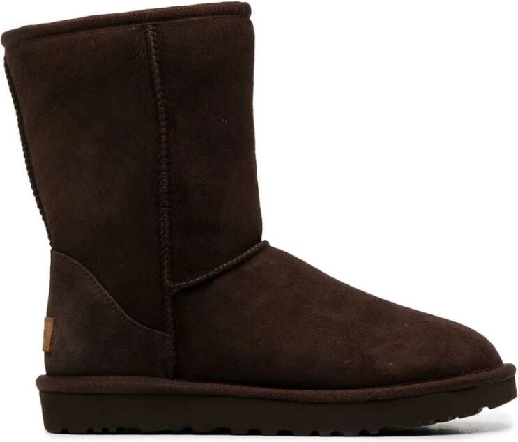 Ugg Koffiebruine Classic Short II Suède Laarzen Brown Dames