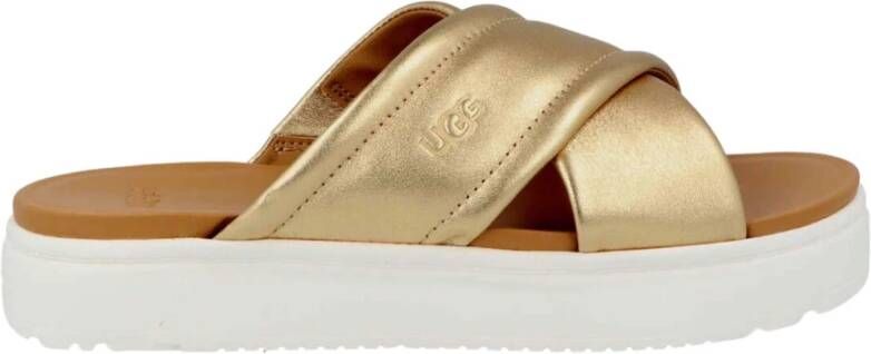 Ugg Zayne Crossband slippers goud 1143410-Gldm Geel Dames