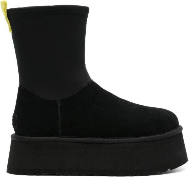 Ugg Zwarte Classic Dipper Flatform Laarzen Zwart Dames