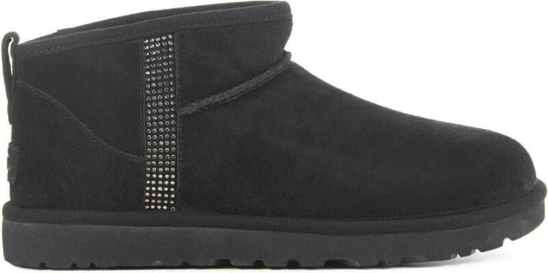 UGG Enkellaarsjes Dames Laarzen Damesschoenen Suède Ultra Mini Bling Zwart