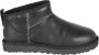 UGG Vachtlaarzen Dames Classic Ultra Mini Leather Regenerate Maat: 37 Materiaal: Leer Kleur: Zwart - Thumbnail 1