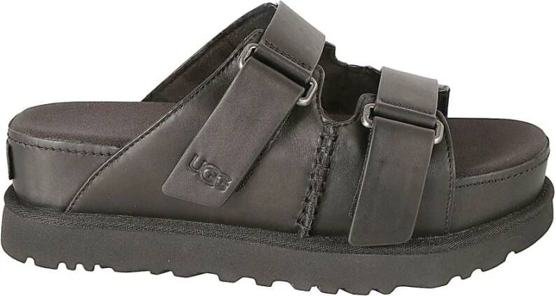 Ugg Zwarte platte schoenen Goldenstar Hi Slide Black Dames