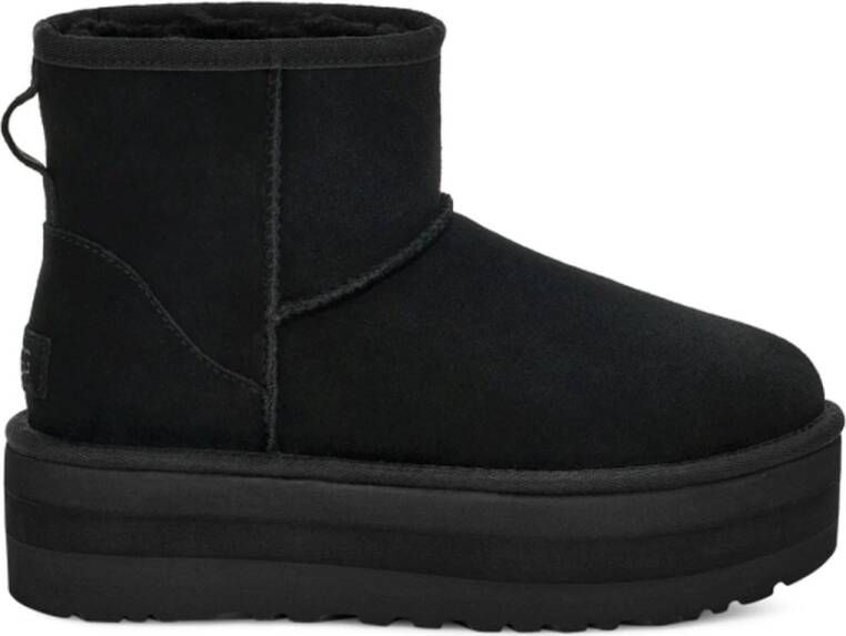 Ugg Zwarte Platform Enkellaarzen Black Dames