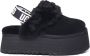 Ugg Zwarte suède en wollen slipper sandaal met 5 cm sleehak Zwart Dames - Thumbnail 2