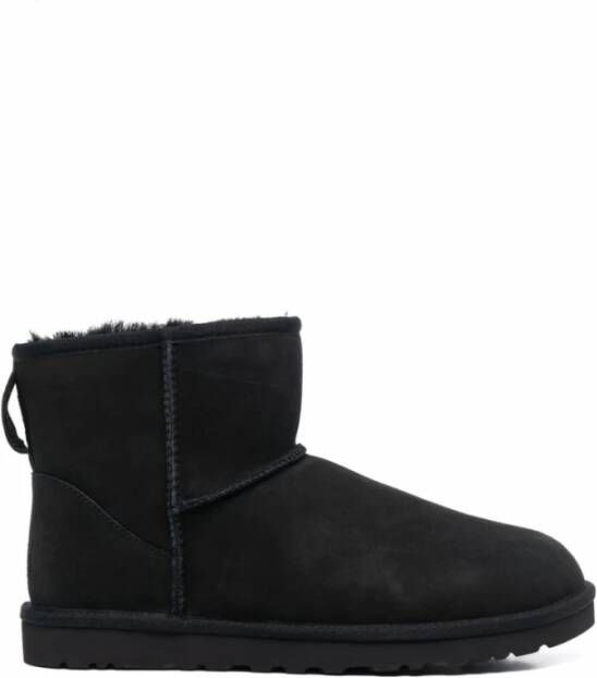 UGG Zwarte Shearling Panel Enkellaarzen