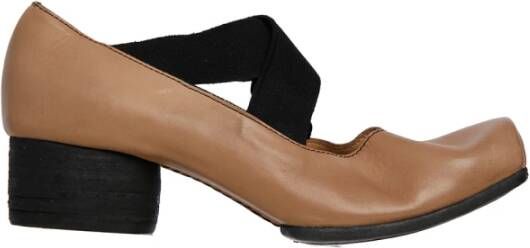 UMA Wang Leren Ballerina Schoenen met Middelhoge Hak