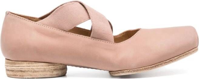 UMA Wang Roze Nude Leren Ballerina Schoenen