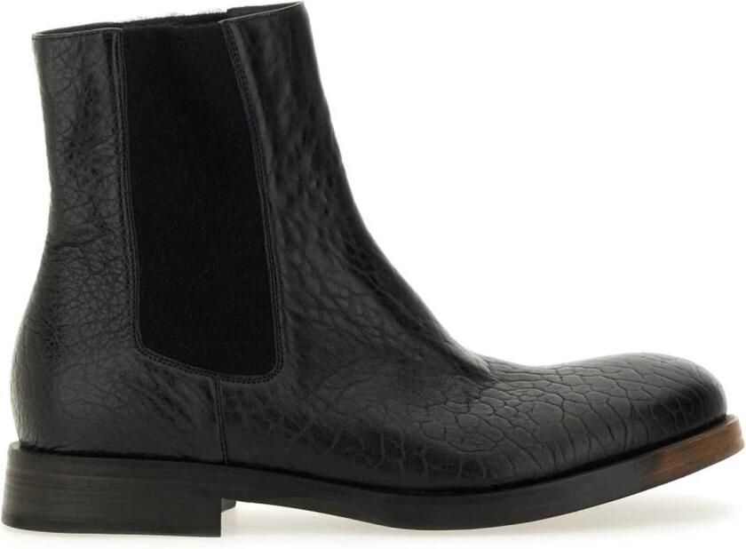 UMA Wang Chelsea boots van gestructureerd leer