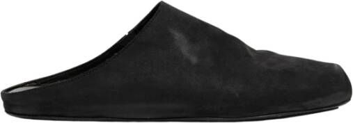 UMA Wang Zwarte Nubuck Leren Balletschoen Black Heren