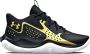 Under Armour Unisex basketbalschoenen Jet '23 Zwart Metalen Goud Metalen Goud 45.5 - Thumbnail 1