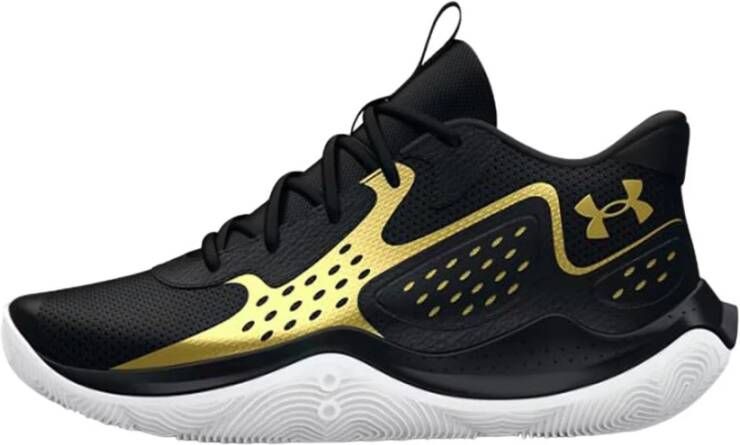 Under Armour Unisex basketbalschoenen Jet '23 Zwart Metalen Goud Metalen Goud 45.5
