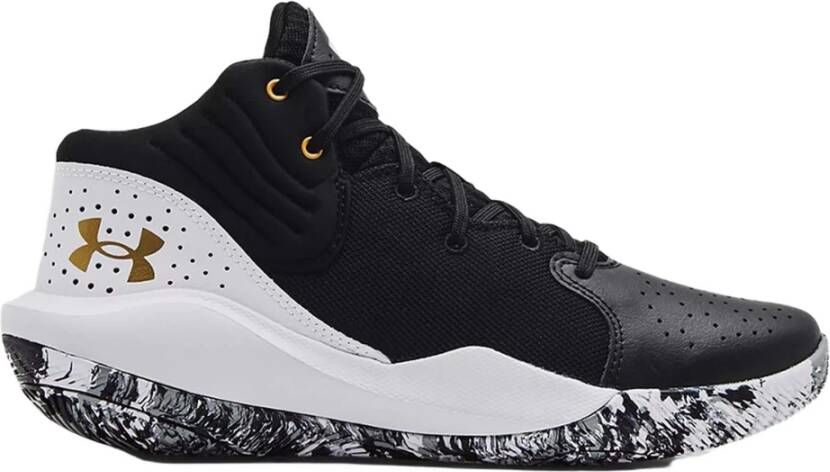 Under Armour Unisex basketbalschoenen Jet '21 Zwart Wit Metalen Goud 45.5 - Foto 2