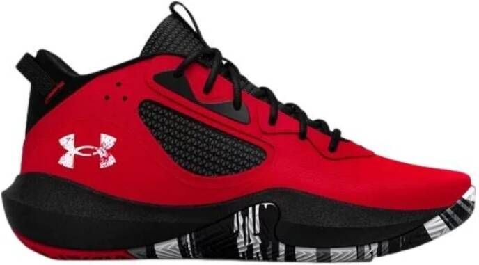 Under Armour Unisex basketbalschoenen Lockdown 6 Rood Zwart Wit 48.5