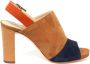 Unisa Blauwe en oranje sandaal schoen - Thumbnail 1