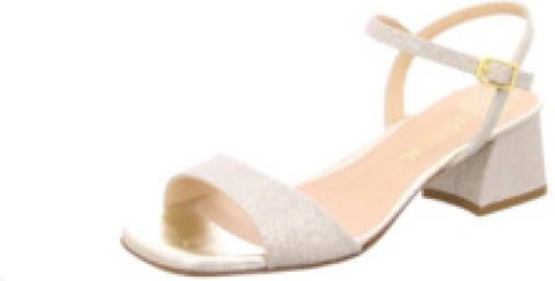 Unisa Metallic Leren Vierkante Zool Sandalen Gray Dames