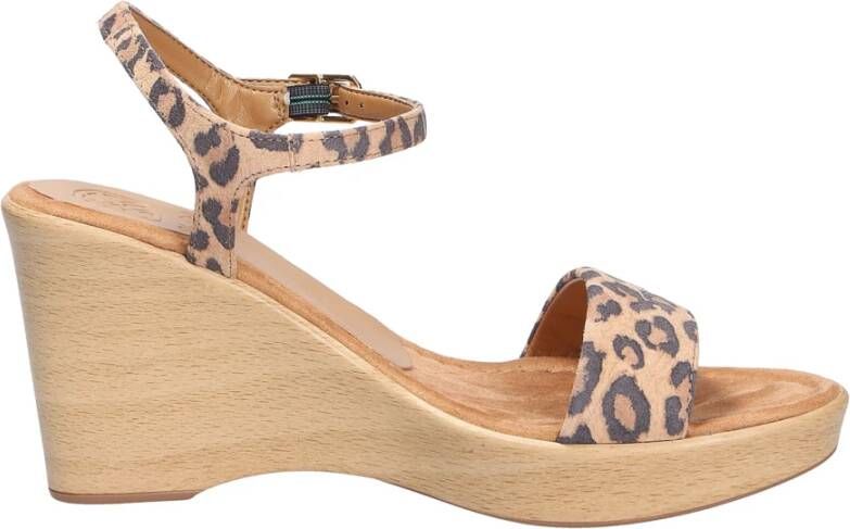 Unisa Comfortabele Nubuck Sandalen met Sleehak