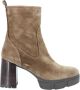 Bruin Tinten Kinton Enkellaarsjes Enkelboots Dames Taupe - Thumbnail 2