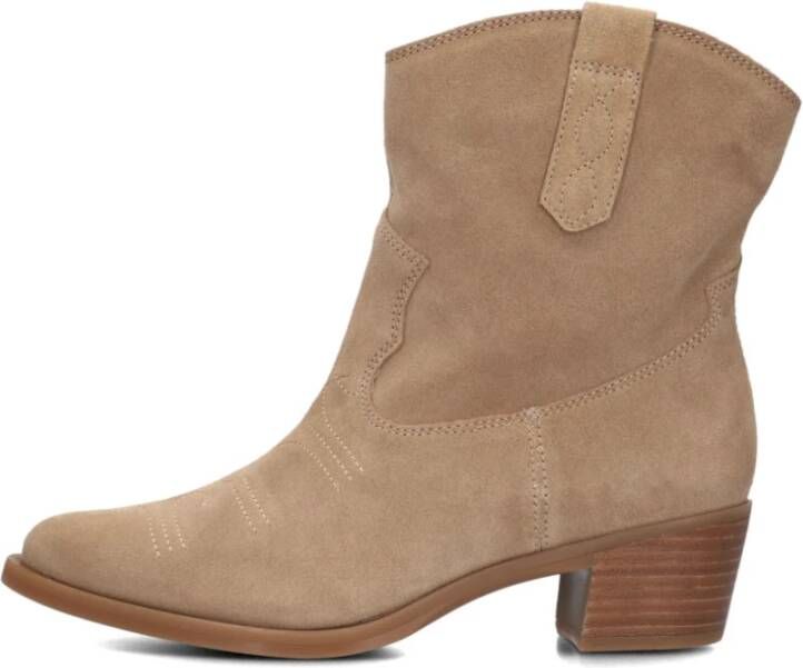 Unisa Gwen Suède Enkellaarsjes Beige Dames