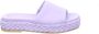 Unisa Leren Platte Sandaal Purple Dames - Thumbnail 2