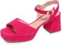 Unisa Suede Sandalen in Fragola Rood - Thumbnail 2