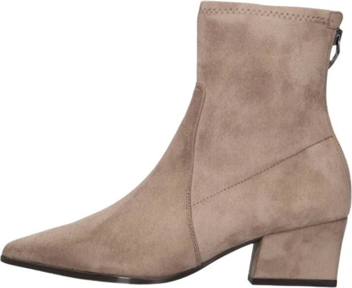 Unisa Jake Enkellaarsjes Enkelboots met rits Dames Taupe