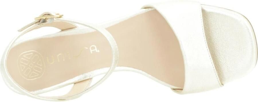 Unisa Moraty leren sandalettes goud - Foto 3