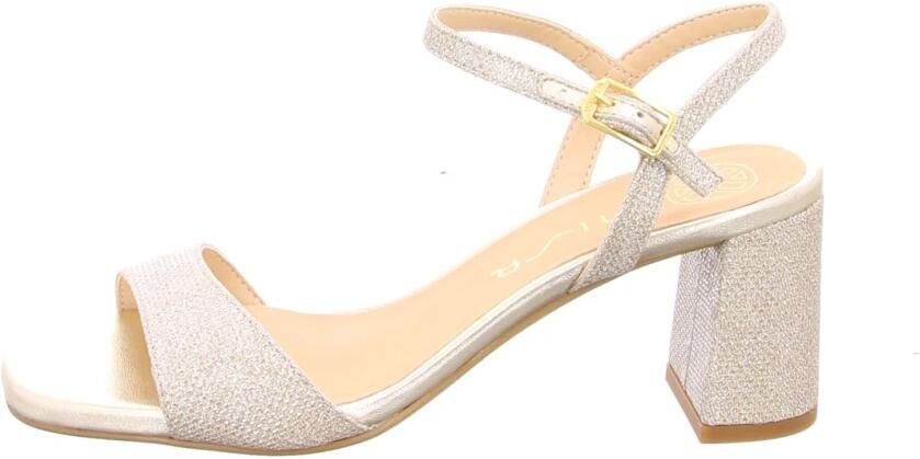 UNISA Sandalen met Hak Dames Moraty Maat: 35 Materiaal: Textiel Kleur: Goud - Foto 3