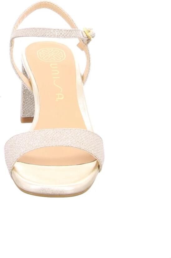 UNISA Sandalen met Hak Dames Moraty Maat: 35 Materiaal: Textiel Kleur: Goud - Foto 4