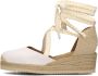UNISA Espadrilles Dames Chaplin Maat: 38 Materiaal: Leer Kleur: Wit - Thumbnail 3