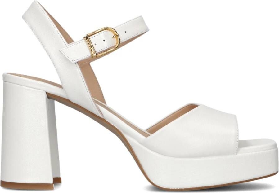 Unisa Witte Leren Trouwsandalen White Dames