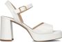 Unisa Sandalen Dames Damesschoenen Leer Blokhak hoogte Odran trouw Gebroken wit - Thumbnail 2