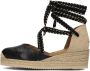 Unisa Chaplin Espadrilles Zomer Schoenen Dames Zwart - Thumbnail 3