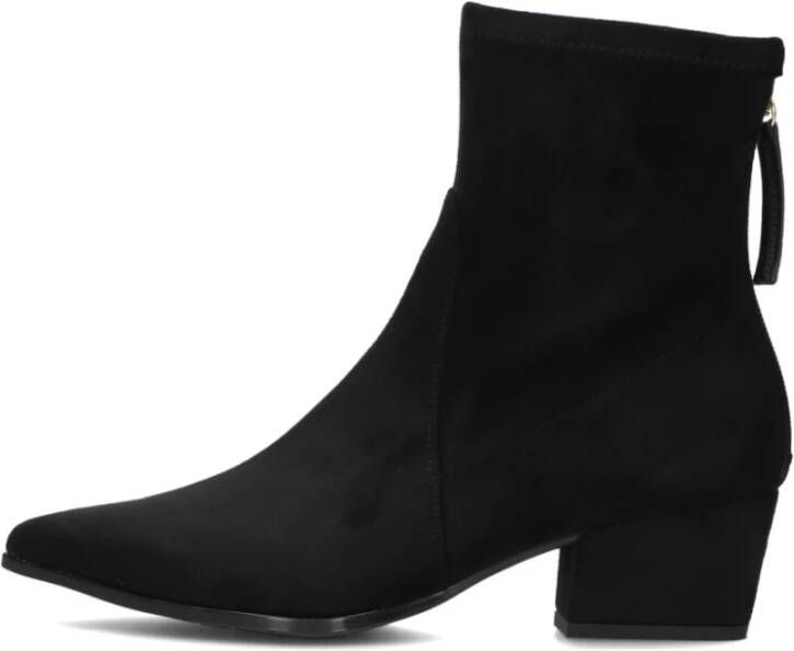 Unisa Zwarte elegante enkellaarsjes voor vrouwen
