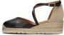 UNISA Espadrilles Dames Caude Maat: 39 Materiaal: Leer Kleur: Zwart - Thumbnail 2