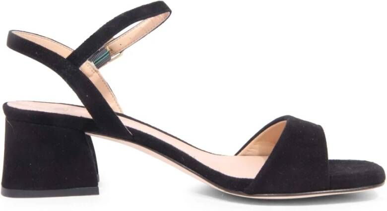Unisa Zwarte Suède Sandalen Kirk Model