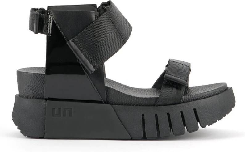 United Nude Delta Run Platte Sandalen Black Dames