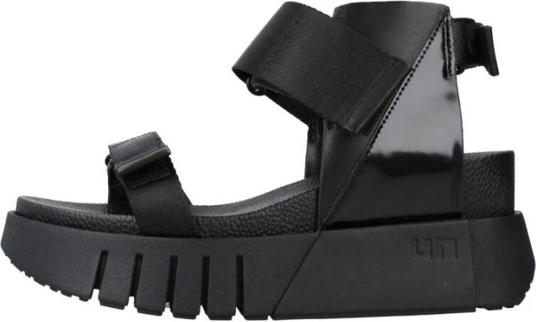 United Nude Delta Run Platte Sandalen Black Dames