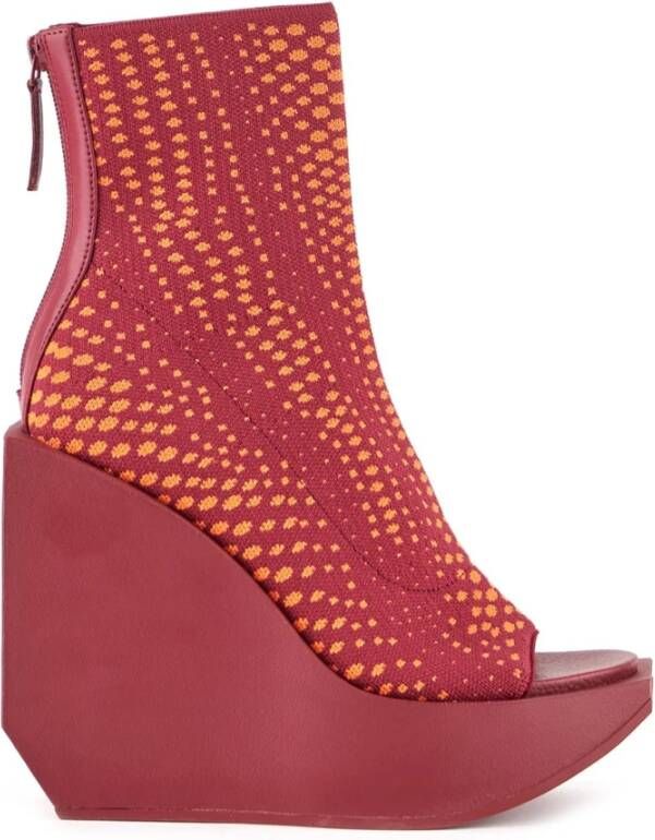 United Nude Grafisch Geweven Platform Bootie met Sleehak Multicolor Dames