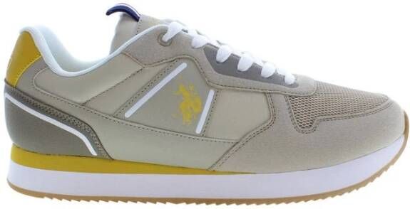 U.s. Polo Assn. Sportieve Beige Veterschoenen met Contrastdetails Beige Heren