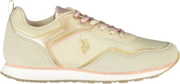 U.s. Polo Assn. Beige Polyester Sneaker met Contrastdetails Beige