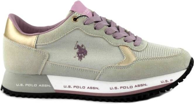 U.s. Polo Assn. Beige Lila Sneakers Multicolor Dames