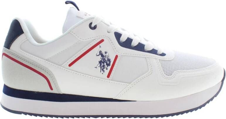 U.s. Polo Assn. Beste Prijs Heren Witte Sneakers met Sportschoen Veters Wit Heren