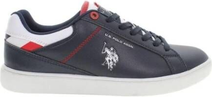 U.s. Polo Assn. Blauwe Lage Sneaker voor Mannen