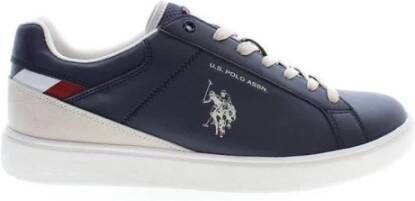 U.s. Polo Assn. Blauwe Polyester Sneakers met Contrasterende Details