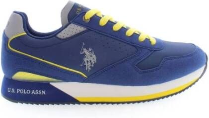 U.s. Polo Assn. Blauwe Polyester Sneakers met Contrasterende Details