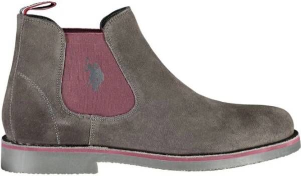U.s. Polo Assn. Heren Grijs Elastische Detail Enkellaarzen Gray Heren